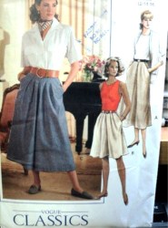 7817 EZ VOGUE LONG FLARE SKIRT, CULOTTES LENGTHS PATTERN 12-16 uncut